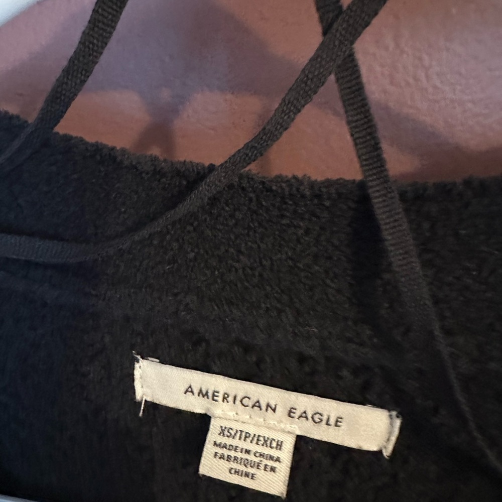 American Eagle Outfitters Black Textured Cardigan - Picture 2 of 2